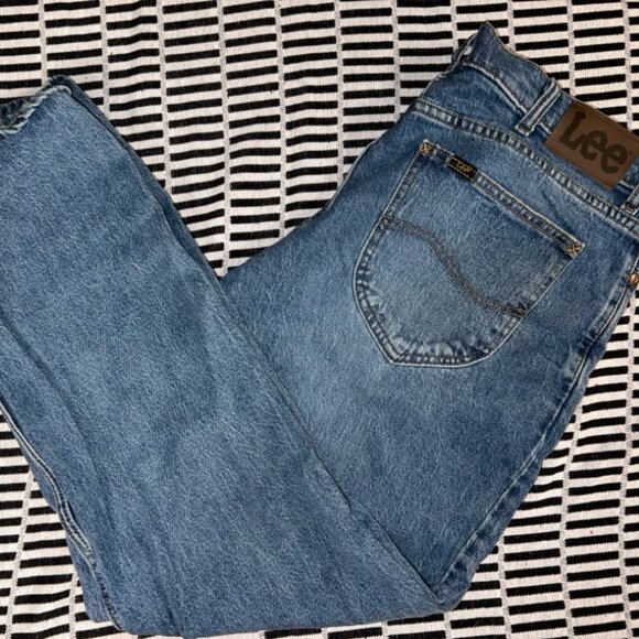 Lee Men 36x30 Relaxed Fit Legendary 5‎ Pocket Stonewash Blue Denim Jeans (GS1) - Picture 1 of 6